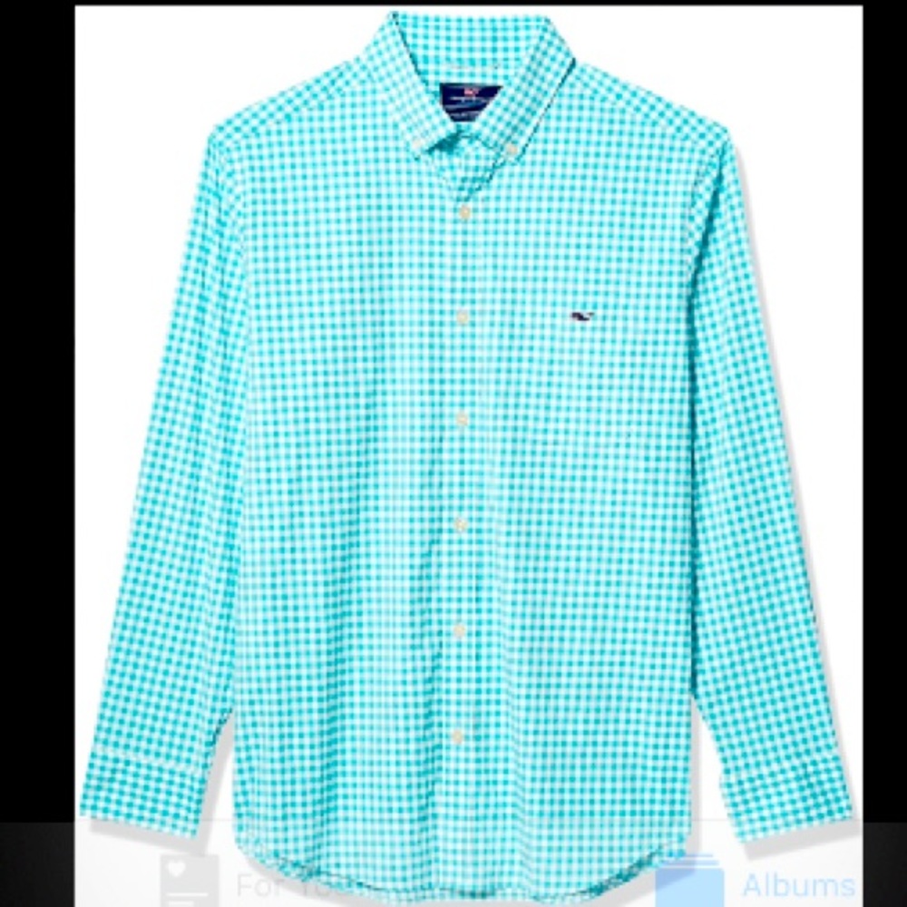 Vineyard Vines; Blue & White Button Down